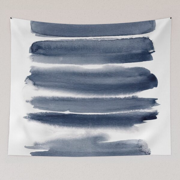 Aperçu de l'œuvre Minimalist Blue Brush Strokes créée et vendue par ArtisAlice.