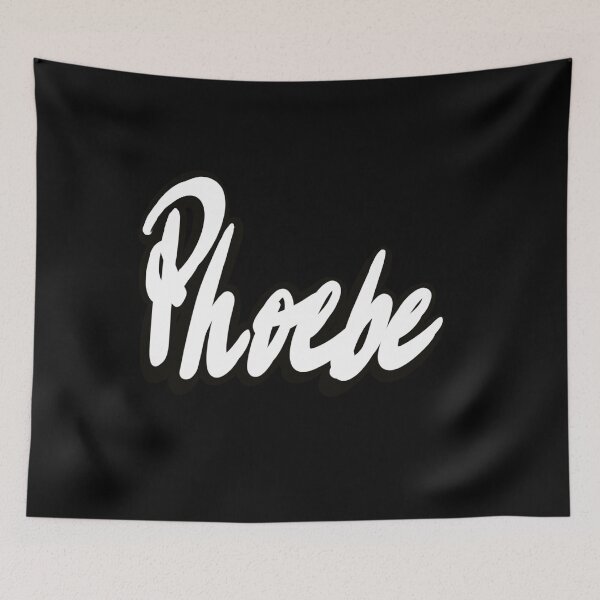 Item preview, Phoebe popular girls name woman women’s first name in white cursive calligraphy personalised personalized customized name Gift for Phoebe designed and sold by Artonmytee.