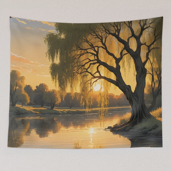 Item preview, Whispers of the Willow at Sunset designed and sold by HorizonHues.