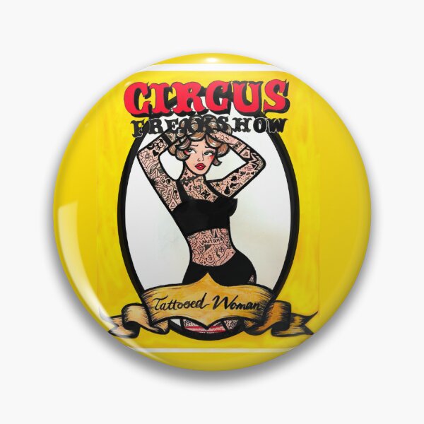 Item preview, Freak Show Tattooed Woman Circus Poster Original Artwork designed and sold by Shayla-Michelle.