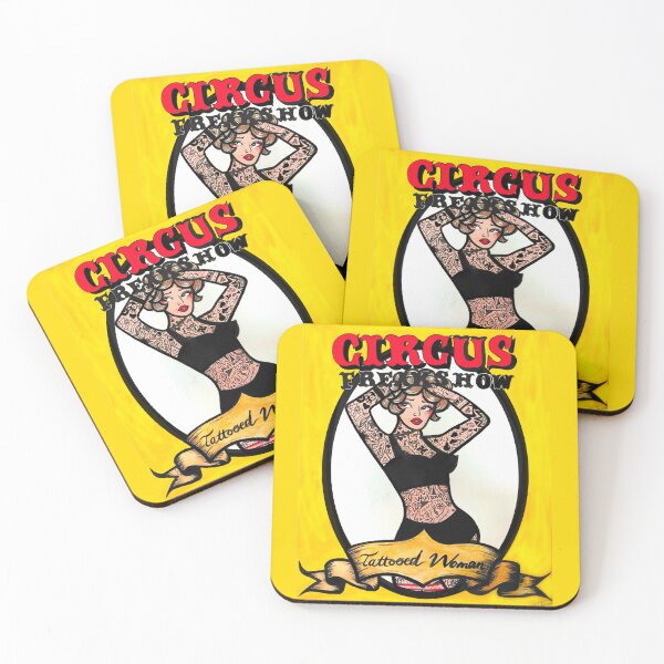 Item preview, Freak Show Tattooed Woman Circus Poster Original Artwork designed and sold by Shayla-Michelle.