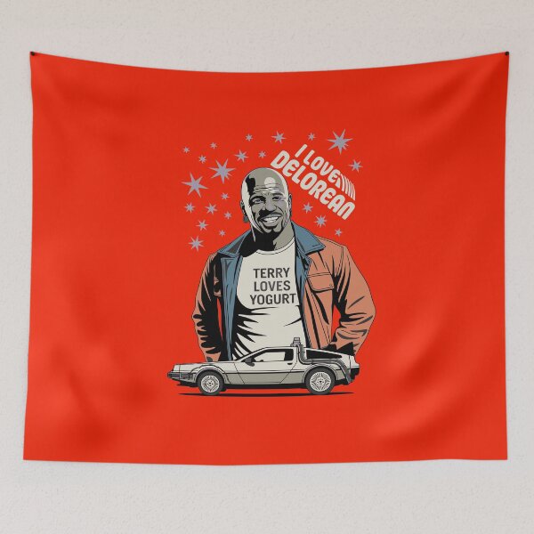 Item preview, Vintage Classic Car Delorean & Terry  designed and sold by PrintCarClub.