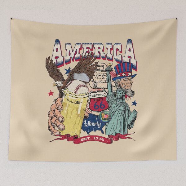 Item preview, Vintage USA Patriotic Retro Design designed and sold by Oniyasha.