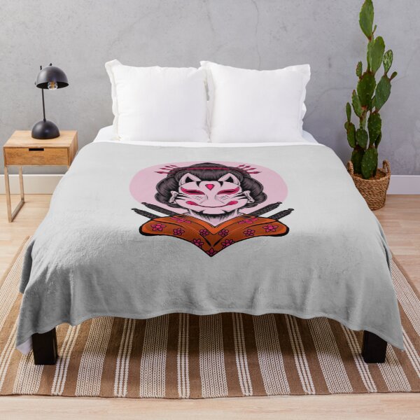 Item preview, Geisha with demon mask from Eastern mythology designed and sold by Joncasmiart.