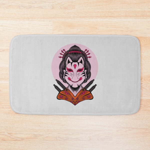 Item preview, Geisha with demon mask from Eastern mythology designed and sold by Joncasmiart.