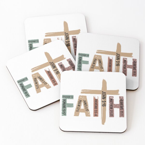 Item preview, Christian Faith Bible Verse Typography – Cross Scripture Religious Design designed and sold by Ellisen Prints.