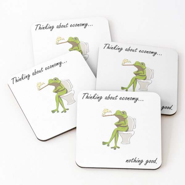 Item preview, Frog Thinking About Economy designed and sold by VolcanicRex717.