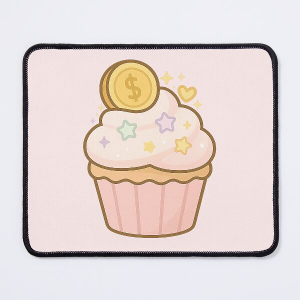 Item preview, Soft Success Cupcake Sticker | Cute Dessert Art | Pastry Sticker | Money Sticker designed and sold by HerDreamCodes.