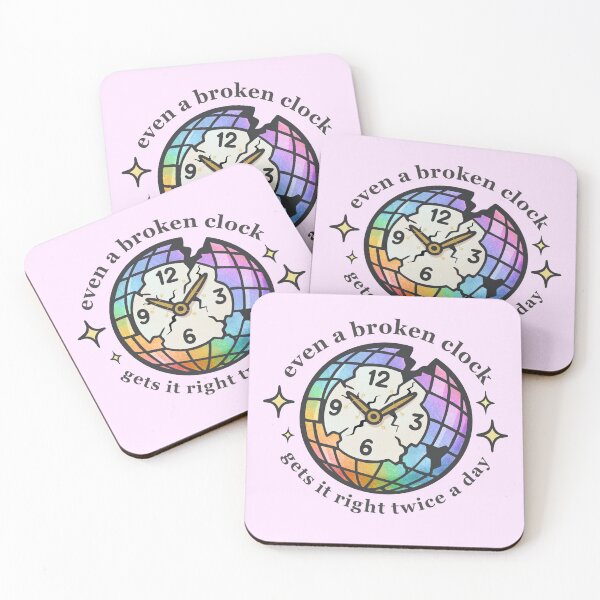 Item preview, Even A Broken Clock Gets It Right Twice A Day -- Motivational Quote Art designed and sold by MindsintheMatrix.