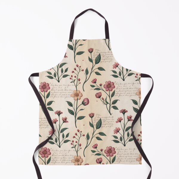 Item preview, Grandmacore Quiet Romance – Scripted Blossom Garden Pattern By Heritage Hive Studio designed and sold by Heritage Hive Studio.