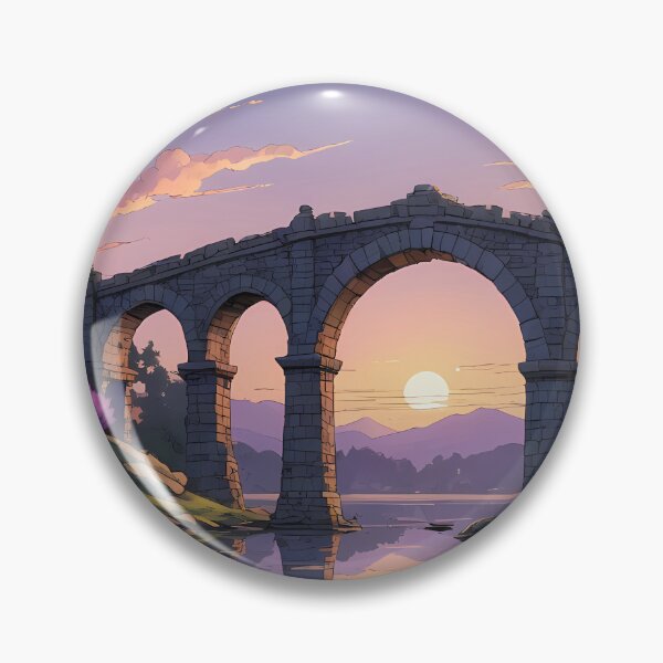Item preview, Bridge Beneath the Setting Sky designed and sold by HorizonHues.
