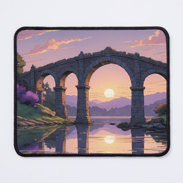 Item preview, Bridge Beneath the Setting Sky designed and sold by HorizonHues.