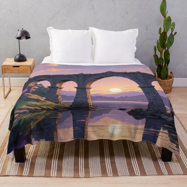 Item preview, Bridge Beneath the Setting Sky designed and sold by HorizonHues.