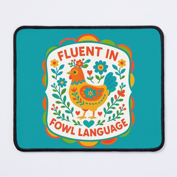 Item preview, Fluent in Fowl Language Hen – Playful Scandinavian Folk Art by heidiannemorris © designed and sold by FOLK ART FUSION by heidiannemorris.