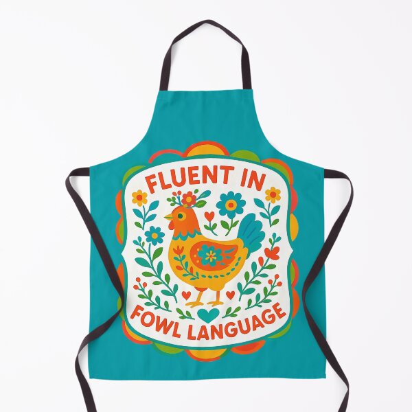Item preview, Fluent in Fowl Language Hen – Playful Scandinavian Folk Art by heidiannemorris © designed and sold by FOLK ART FUSION by heidiannemorris.