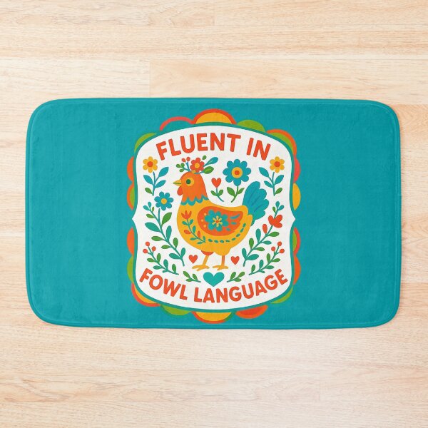 Item preview, Fluent in Fowl Language Hen – Playful Scandinavian Folk Art by heidiannemorris © designed and sold by FOLK ART FUSION by heidiannemorris.