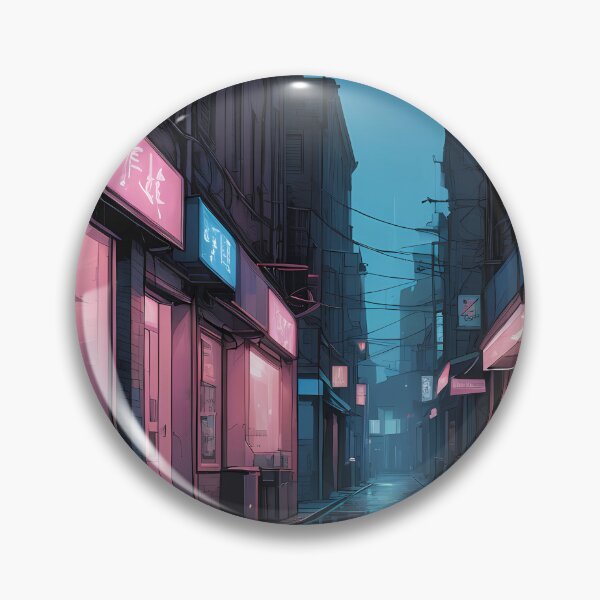Item preview,  Neon Rainfall in a Quiet Alley designed and sold by HorizonHues.