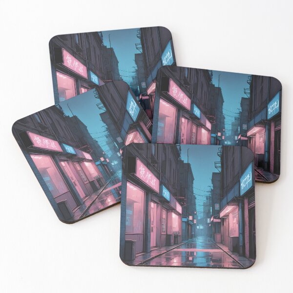 Item preview,  Neon Rainfall in a Quiet Alley designed and sold by HorizonHues.