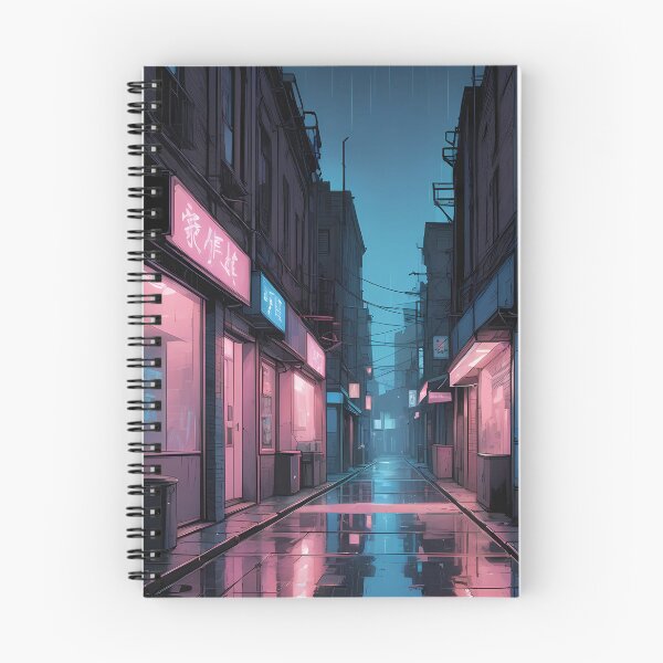 Item preview,  Neon Rainfall in a Quiet Alley designed and sold by HorizonHues.
