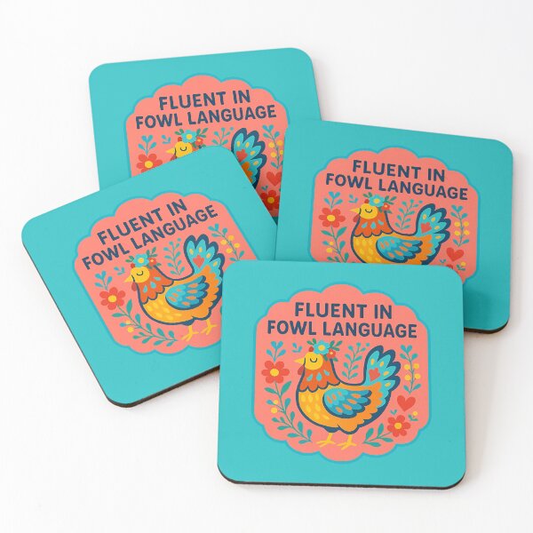 Item preview, Fluent in Fowl Language Hen – Playful Scandinavian Folk Art by heidiannemorris © designed and sold by FOLK ART FUSION by heidiannemorris.