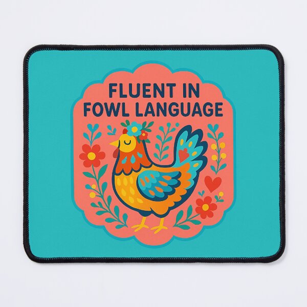 Item preview, Fluent in Fowl Language Hen – Playful Scandinavian Folk Art by heidiannemorris © designed and sold by FOLK ART FUSION by heidiannemorris.