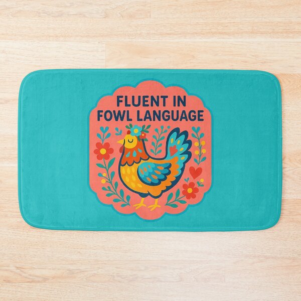 Item preview, Fluent in Fowl Language Hen – Playful Scandinavian Folk Art by heidiannemorris © designed and sold by FOLK ART FUSION by heidiannemorris.