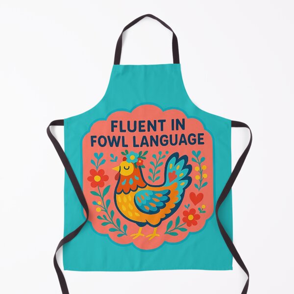 Item preview, Fluent in Fowl Language Hen – Playful Scandinavian Folk Art by heidiannemorris © designed and sold by FOLK ART FUSION by heidiannemorris.