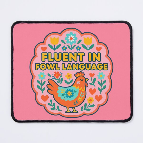 Item preview, Fluent in Fowl Language Hen – Playful Scandinavian Folk Art by heidiannemorris © designed and sold by FOLK ART FUSION by heidiannemorris.