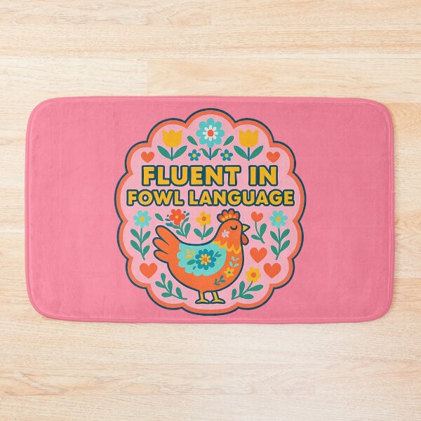 Item preview, Fluent in Fowl Language Hen – Playful Scandinavian Folk Art by heidiannemorris © designed and sold by FOLK ART FUSION by heidiannemorris.