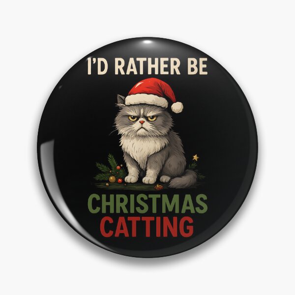 Item preview, Funny Holiday Cat Christmas Design – I’d Rather Be Christmas Catting designed and sold by TrendPrinter.