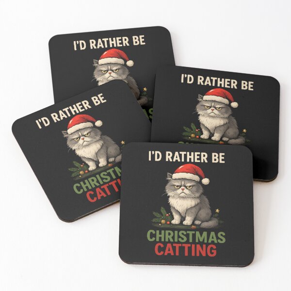 Item preview, Funny Holiday Cat Christmas Design – I’d Rather Be Christmas Catting designed and sold by TrendPrinter.