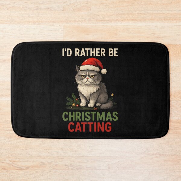 Item preview, Funny Holiday Cat Christmas Design – I’d Rather Be Christmas Catting designed and sold by TrendPrinter.