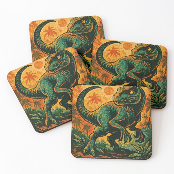 Item preview, The Silent Edge: Predator at Dusk Tropica: Velociraptor designed and sold by JonelleTshirts.