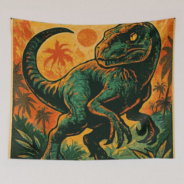 Item preview, The Silent Edge: Predator at Dusk Tropica: Velociraptor designed and sold by JonelleTshirts.