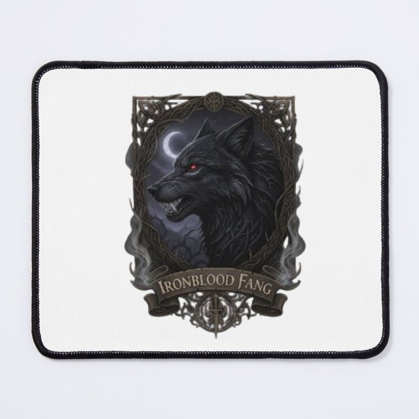 Item preview, Ironblood Fang - Dark Gothic Wolf with Red Eyes designed and sold by The NXS Hub.