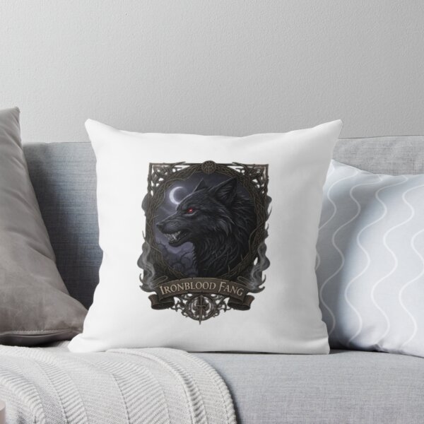 Item preview, Ironblood Fang - Dark Gothic Wolf with Red Eyes designed and sold by The NXS Hub.