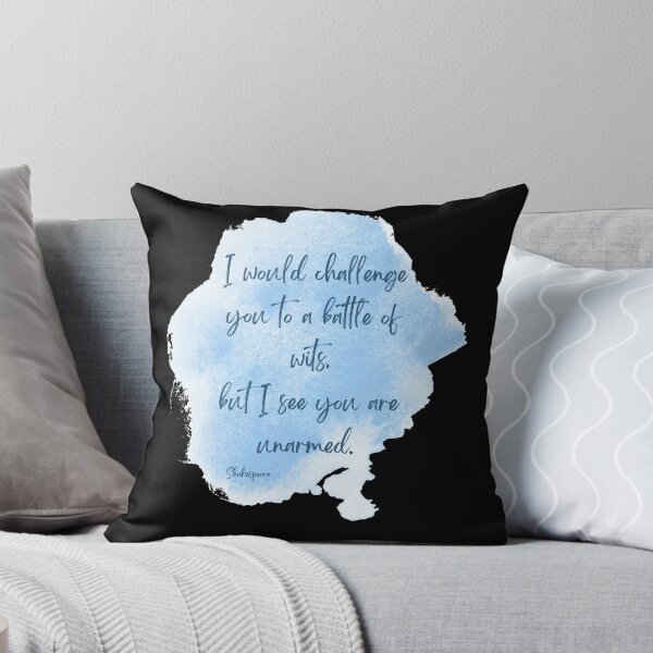 Item preview, I would challenge you to a battle of wits, but I see you are unarmed - Blue background designed and sold by jamesgerardking.