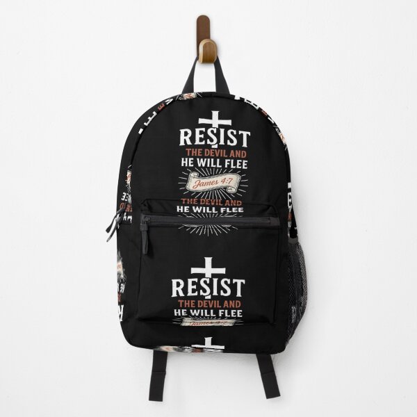 Item preview, Resist the Devil and He Will Flee James 4:7 Christian Design Resist Fascism designed and sold by Luvjesus2.