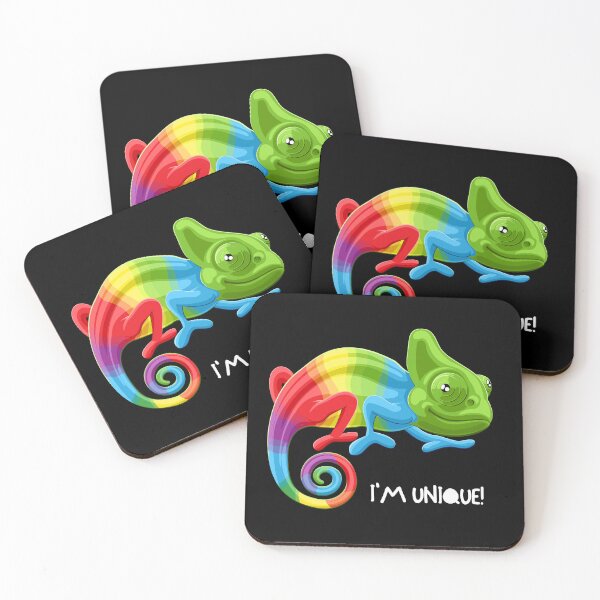 Item preview, I'm Unique! Rainbow Chameleon | Cute LGBTQ+ Pride Art designed and sold by Sofia Soul Art.