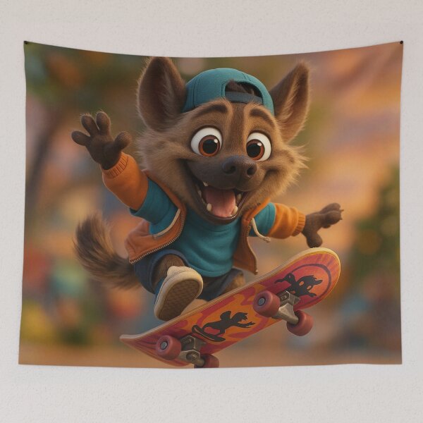Item preview, Skater Brown Hyena designed and sold by Sillytoe.