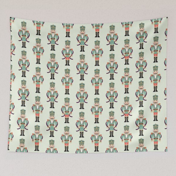 Item preview, Classic Nutcracker Soldiers – Mint & Gold Pattern designed and sold by MvuuStudio.