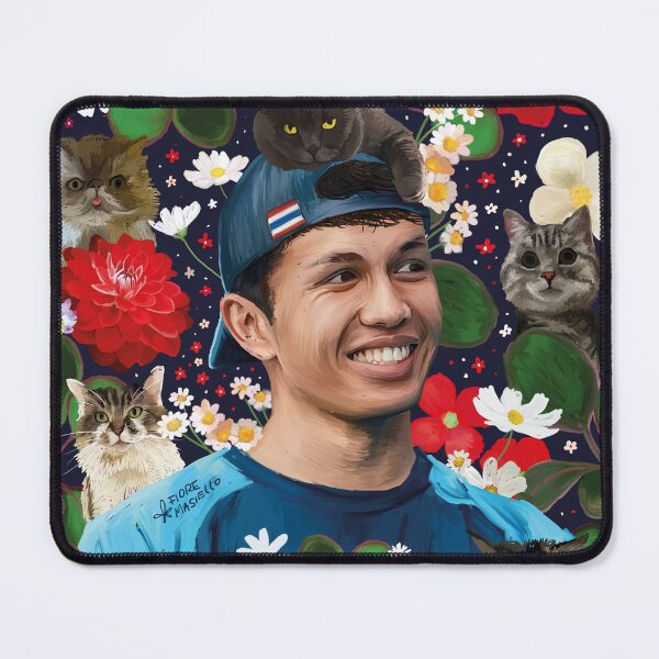 Item preview, Alex Albon and his pets designed and sold by Fiorella Masiello.