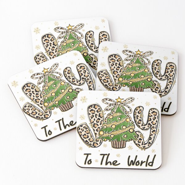 Item preview,  Glitter Joy To The World, Merry Christmas,  Flake Snow , Winter Season designed and sold by vintagearttee.