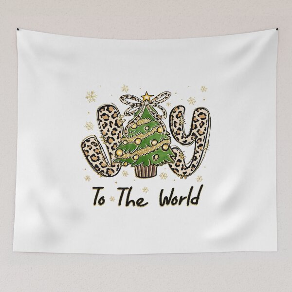 Item preview,  Glitter Joy To The World, Merry Christmas,  Flake Snow , Winter Season designed and sold by vintagearttee.