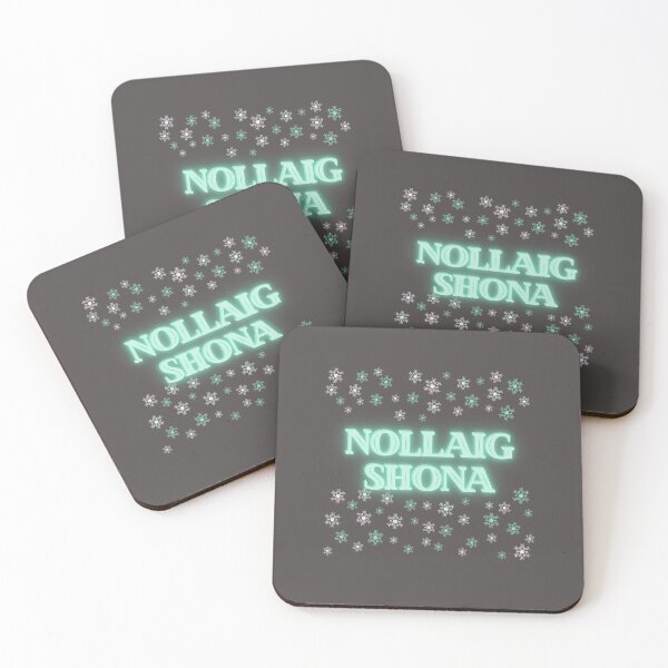 Item preview, Nollaig Shona mint green glow graphic designed and sold by MoGhoine.