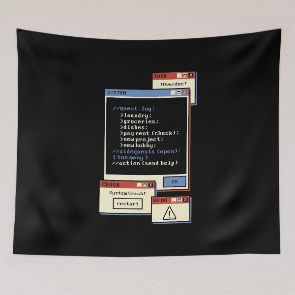 Item preview, Quest Log Full. Please Delete Some Side Quests by Tobe Fonseca designed and sold by Tobe Fonseca®.
