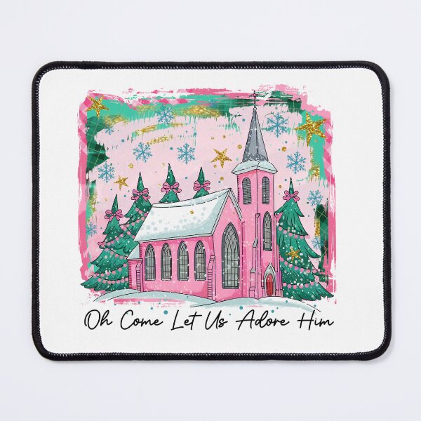 Item preview, Oh Come Let Us Adore Him, Merry Christmas ,Flake Snow , Winter Season, Tis The Season designed and sold by vintagearttee.