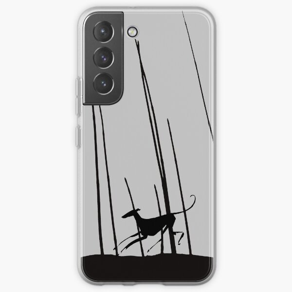 "greyhound on the way home", Windhund, Tusche Zeichnung, sighthound drawing Samsung Galaxy Flexible Hülle