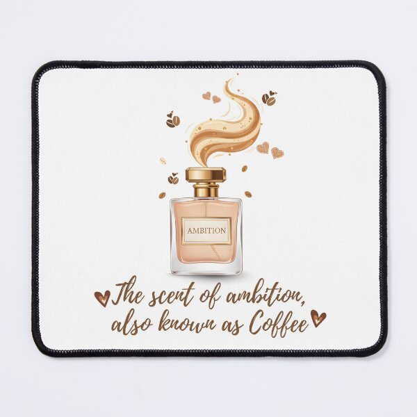 Item preview, The Scent of Ambition, Also Known as Coffee – Funny Coffee Lover Quote | Elegant Perfume Bottle Design for Caffeine Addicts, Office Humor & Work Life Meme designed and sold by VibranPalette.