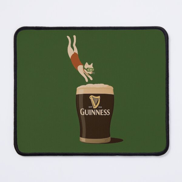 Item preview, Cat Diving Into A Pint Of Guinness designed and sold by FutureTraveller.